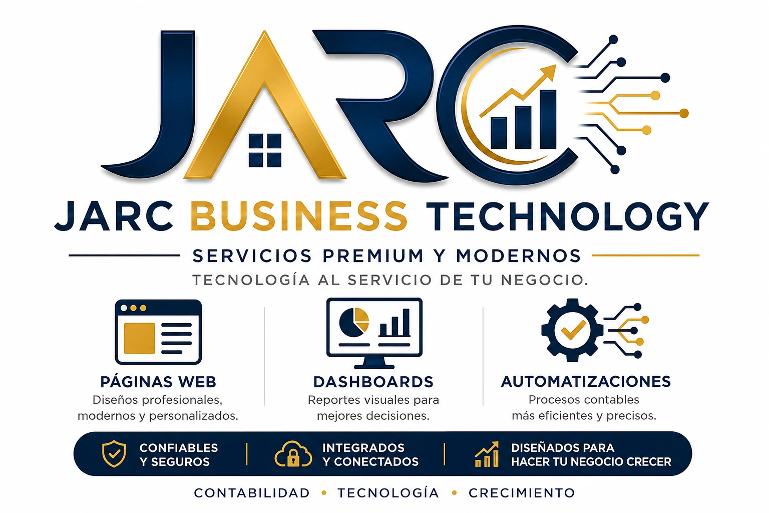 JARC Business Technology — Páginas web, dashboards y automatizaciones. Tecnología al servicio de tu negocio.